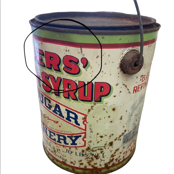 Vintage can with lid - Picture 4 of 8